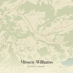 Vintage map of Missen-Wilhams, Germany.