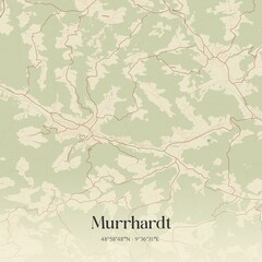 Vintage map of Murrhardt, Germany.