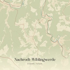 Vintage map of Nachrodt-Wiblingwerde, Germany.