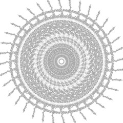 Round ornament mandala flower pattern in oriental abstract ethnic style.