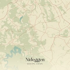 Vintage map of Nideggen, Germany.