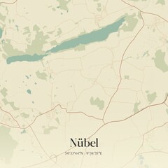 Obraz premium Vintage map of Nubel, Germany.