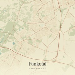 Vintage map of Panketal, Germany.
