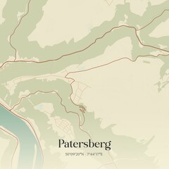 Vintage map of Patersberg, Germany.