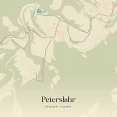 Vintage map of Peterslahr, Germany.