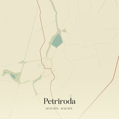 Vintage map of Petriroda, Germany.