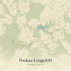 Vintage map of Pockau-Lengefeld, Germany.