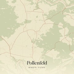 Vintage map of Pollenfeld, Germany.