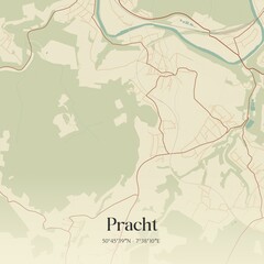 Obraz premium Vintage map of Pracht, Germany.