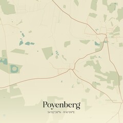 Vintage map of Poyenberg, Germany.
