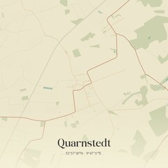 Vintage map of Quarnstedt, Germany.