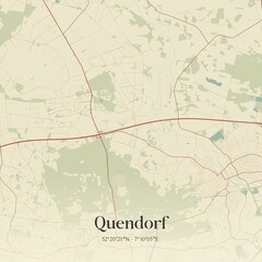 Vintage map of Quendorf, Germany.