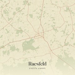 Vintage map of Raesfeld, Germany.