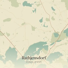 Vintage map of Rathjensdorf, Germany.