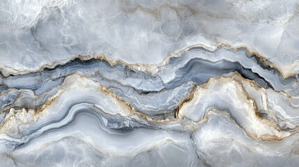 Fototapeta premium Elegant Blue and Gray Marble Texture with Subtle Golden Accents