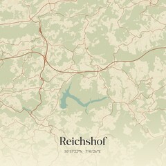 Vintage map of Reichshof, Germany.