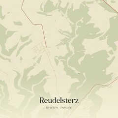 Vintage map of Reudelsterz, Germany.
