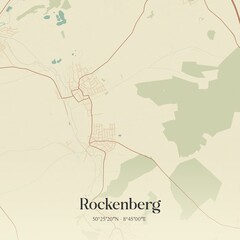 Vintage map of Rockenberg, Germany.