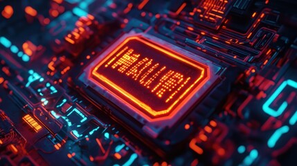 Fototapeta premium Futuristic CPU close-up.