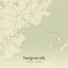 Vintage map of Sargenroth, Germany.