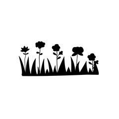 Flower garden silhouette icon