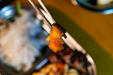 sea pineapple sashimi at the chopsticks