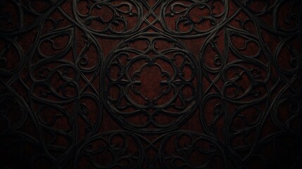 Intricate Dark Red Ornate Design Background