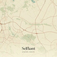 Vintage map of Selfkant, Germany.