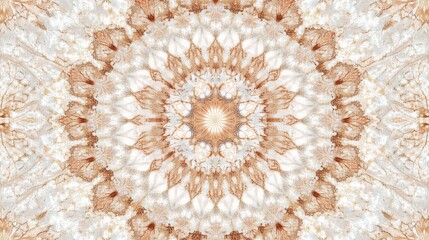 Intricate Mandala Design in Beige and Brown Hues