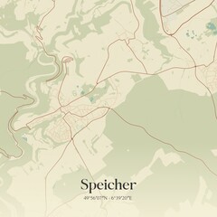 Obraz premium Vintage map of Speicher, Germany.