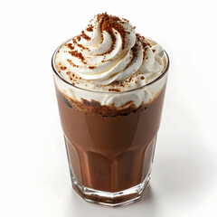 Glass with chocolate milk