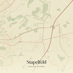Naklejka premium Vintage map of Stapelfeld, Germany.