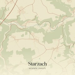 Vintage map of Starzach, Germany.