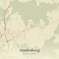 Obraz premium Vintage map of Staufenberg, Germany.