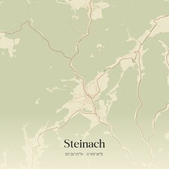 Vintage map of Steinach, Germany.