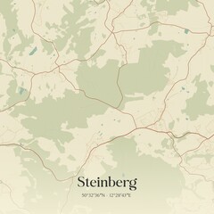 Vintage map of Steinberg, Germany.