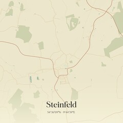 Vintage map of Steinfeld, Germany.