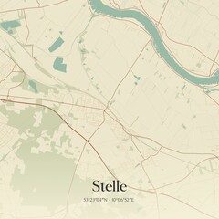 Obraz premium Vintage map of Stelle, Germany.