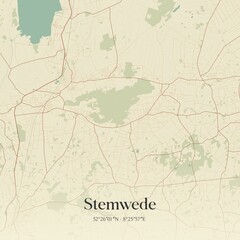Vintage map of Stemwede, Germany.