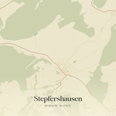 Obraz premium Vintage map of Stepfershausen, Germany.