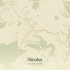 Vintage map of Strohn, Germany.