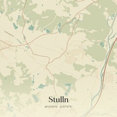 Vintage map of Stulln, Germany.
