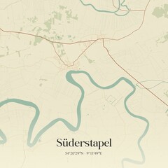 Vintage map of Suderstapel, Germany.