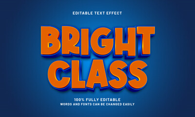 bright class editable text effects with a smart and kids theme