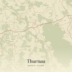 Vintage map of Thurnau, Germany.
