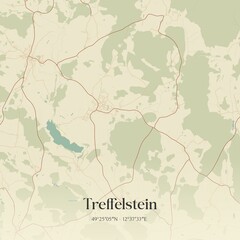 Vintage map of Treffelstein, Germany.