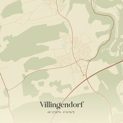 Vintage map of Villingendorf, Germany.