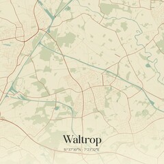 Vintage map of Waltrop, Germany.