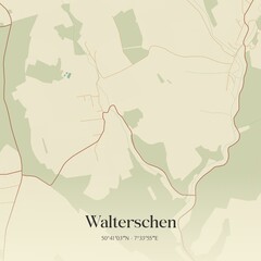 Obraz premium Vintage map of Walterschen, Germany.