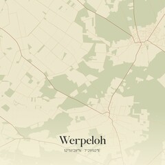 Vintage map of Werpeloh, Germany.